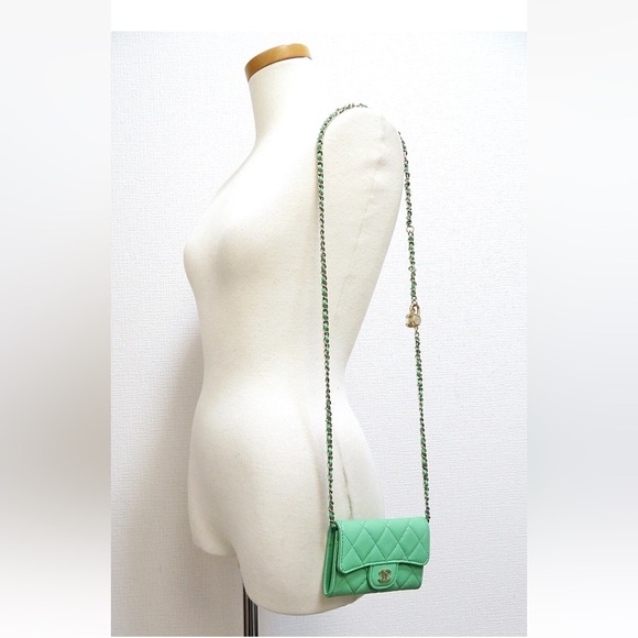 CHANEL Mint Green Quilted Crossbody Bag - Picture 1 of 16